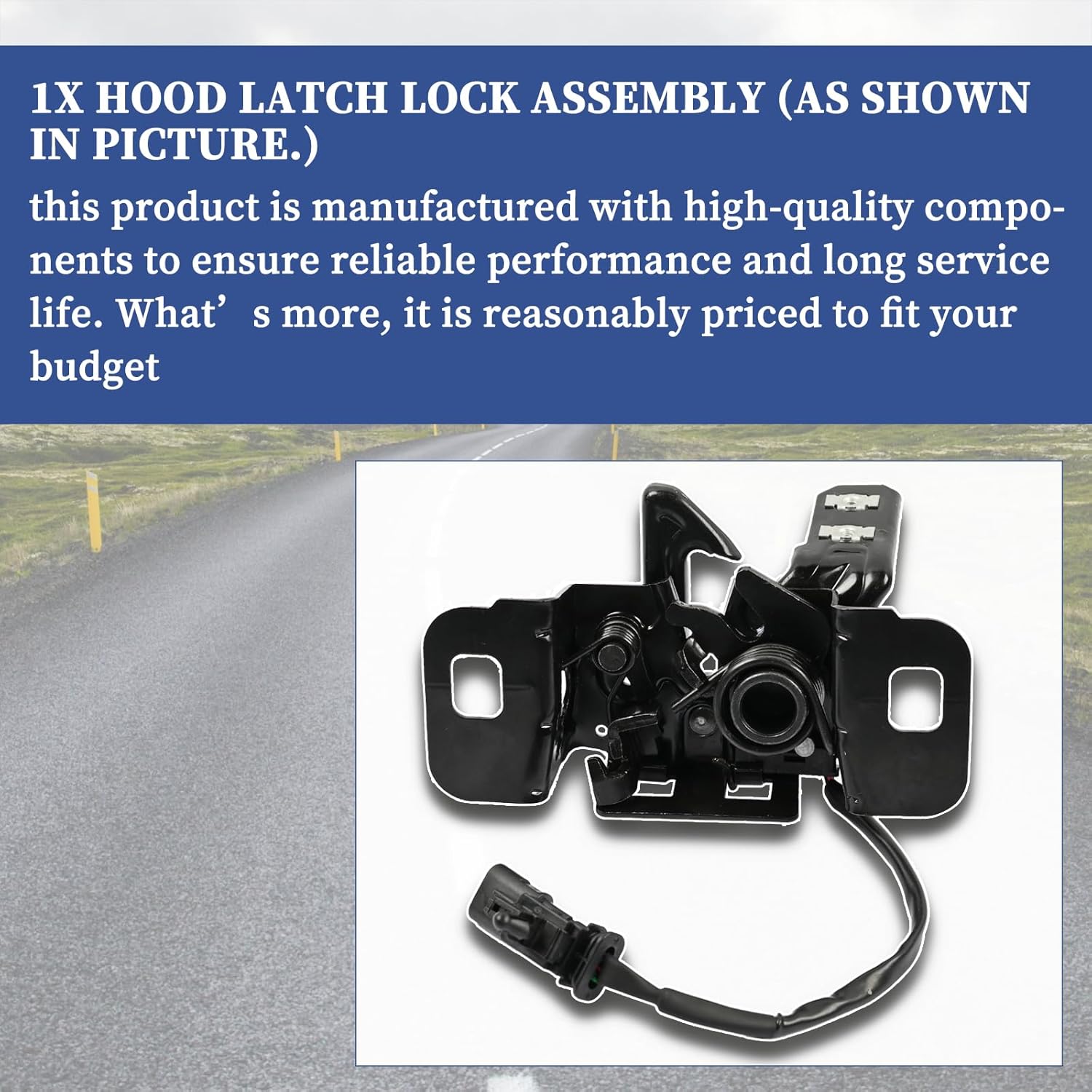 84896071 Hood Latch Lock Assembly Compatible with Chevrolet Silverado 1500 2022-2025│GMC Sierra 1500 2022 2023 2024 2025 Front Hood Lid Release Lock