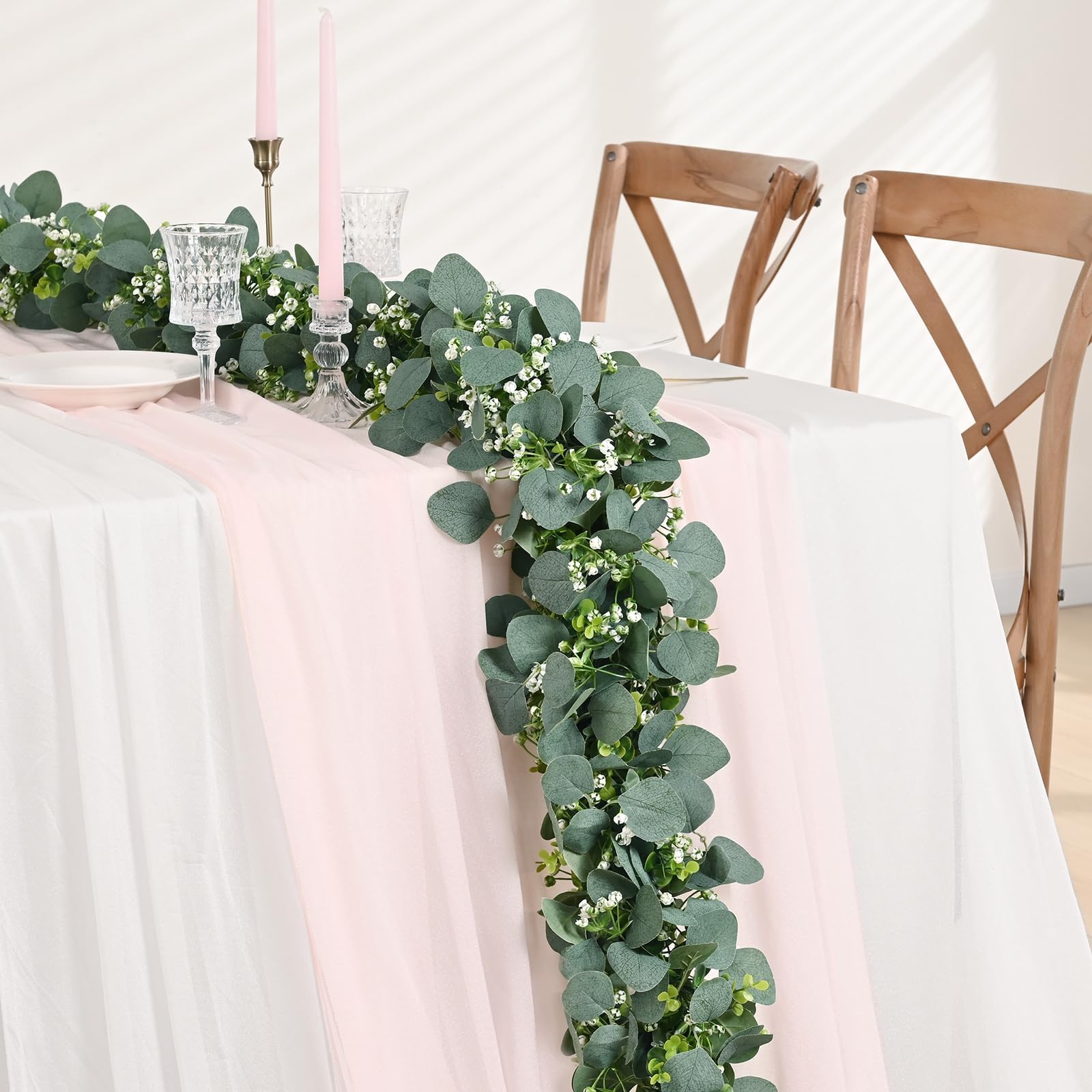 HecticCore 2 Guirlandes Artificielles Eucalyptus 180cm - Décoration Mariage Et Intérieur