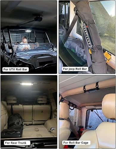 Vista 30 de SUNPIE Luz de cúpula UTV universal SXS luces interiores inalámbricas para Polaris Canam Pioneer/Talon Kawasaki Mule/Teryx Arctic Cat carrito de 2