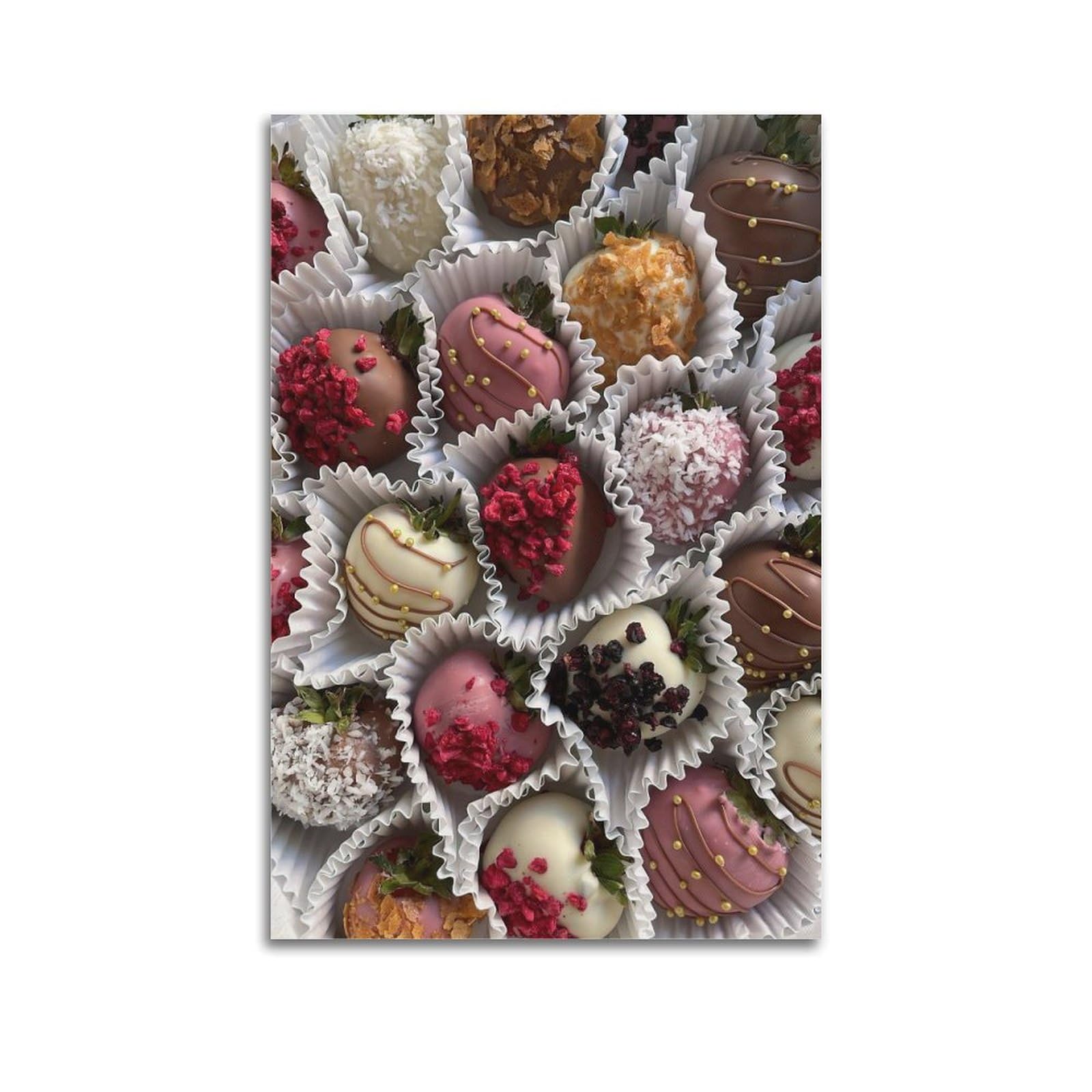 ZSLYMX Food Poster High-end Chocolate Poster Decorative Painting Canvas Wall Posters And Art Picture Print Modern Family Bedroom Decor Posters 08x12inch(20x30cm)