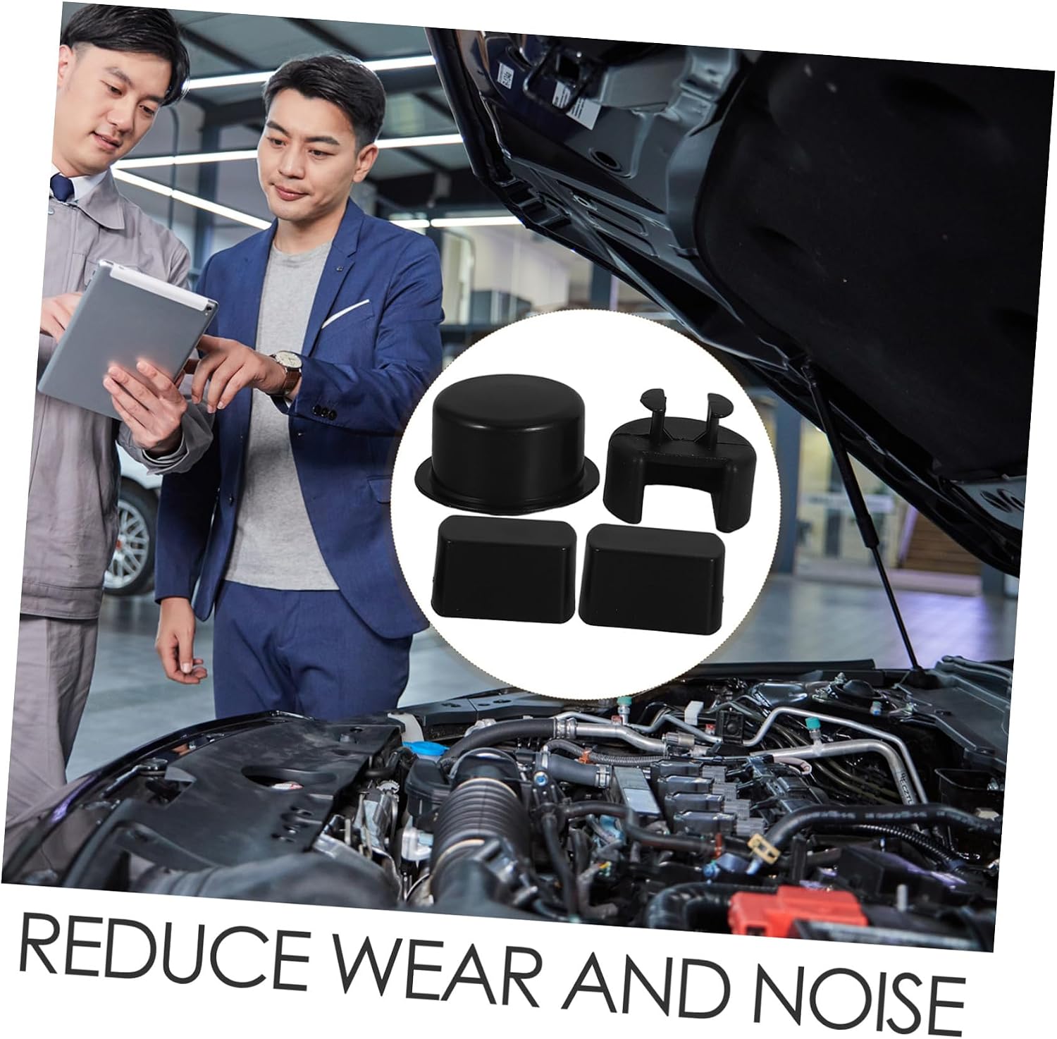 4pcs Tailgate Hinge Pivot Bushing Kit Abs Support Inserts for Full-Size Pickup Trucks Precision Fit for Smooth Operation DIY Installation All-Weather Replacement