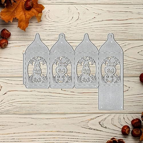 Miniatura 5 de Troqueles de corte de calabaza de Halloween para hacer tarjetas, caja de dulces de Halloween, herramienta de plantilla de plantilla para álbumes de