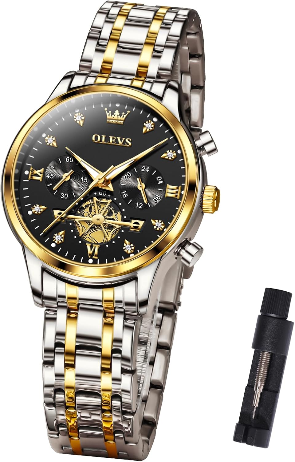OLEVS Stainless Steel Women's Watch Dress Watches for Women with Date Fashion Ladies Business Waterproof Analog Quartz Small Wrist Watch Reloj Mujer