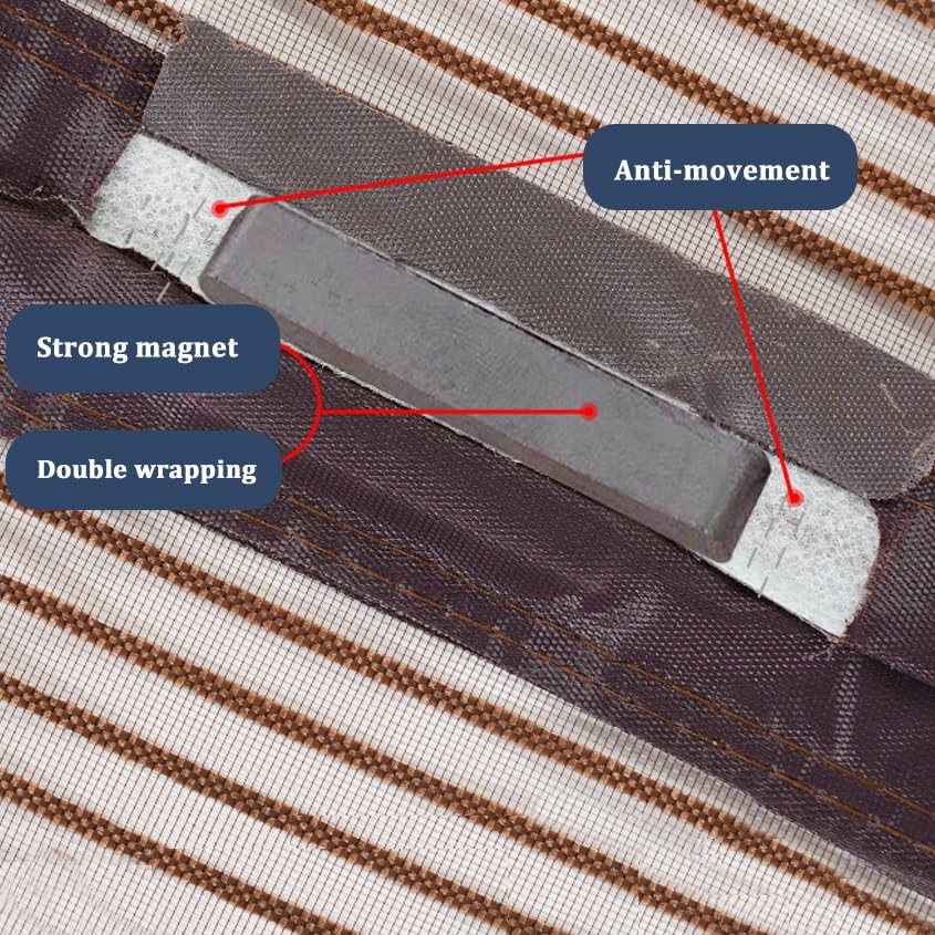 Drzwi z Moskitierą Magnetyczną, SamouszczelniająCe Się, PełNoklatkowe, z Magiczną TaśMą, z Magnesami, WytrzymałA Kurtyna Siatkowa do WnęTrz w (Size : W80XH210CM(31.5X82.7INCH))