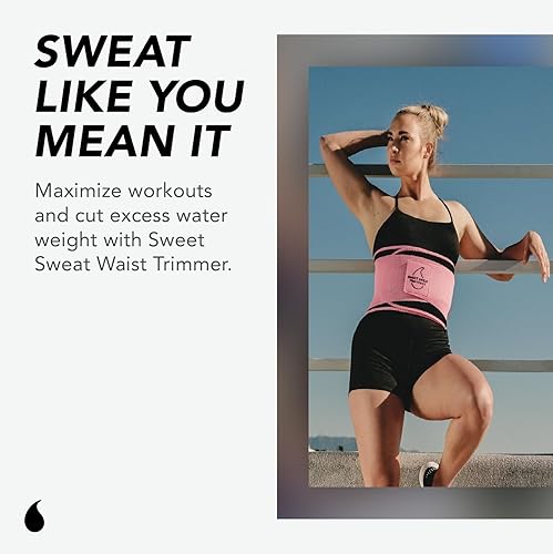 Vista 31 de Sports Research - Faja reductora de cintura Sweet Sweat, la banda de sudoración aumenta la temperatura del estómago para reducir el peso del agua