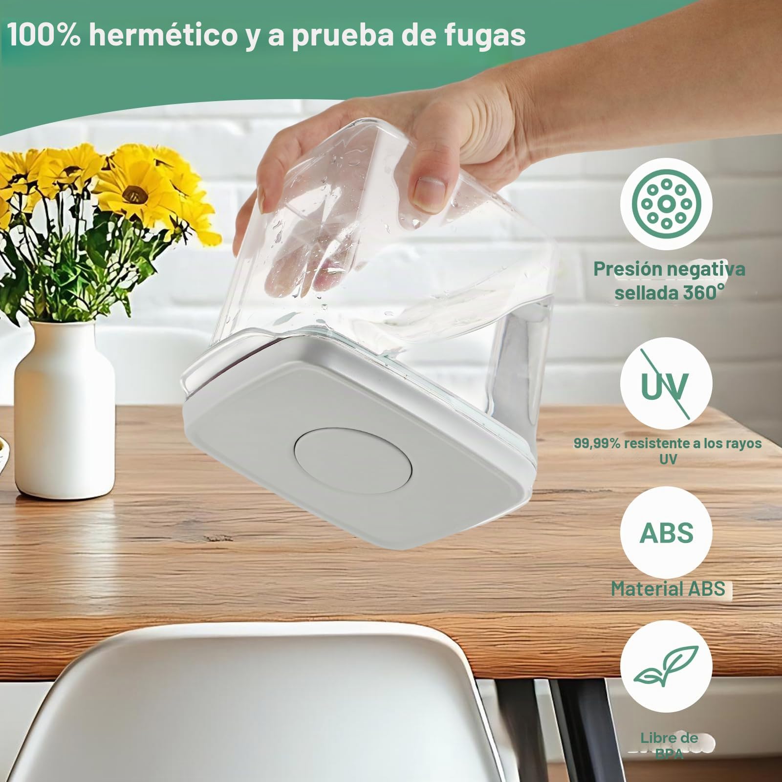 Dispensador de leche en polvo 1700 ml - Recipiente de polvo sellado con cuchara - Caja portátil de leche en polvo - Caja de almacenamiento de proteína en polvo - Adecuado para almacenar leche en polvo