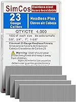 Vista 7 de Clavos de acero inoxidable de calibre 23 (5/8 pulgadas, 3/4 pulgadas, 1 pulgada, 1-3/8 pulgadas), varios clavos sin cabeza de 4 tamaños