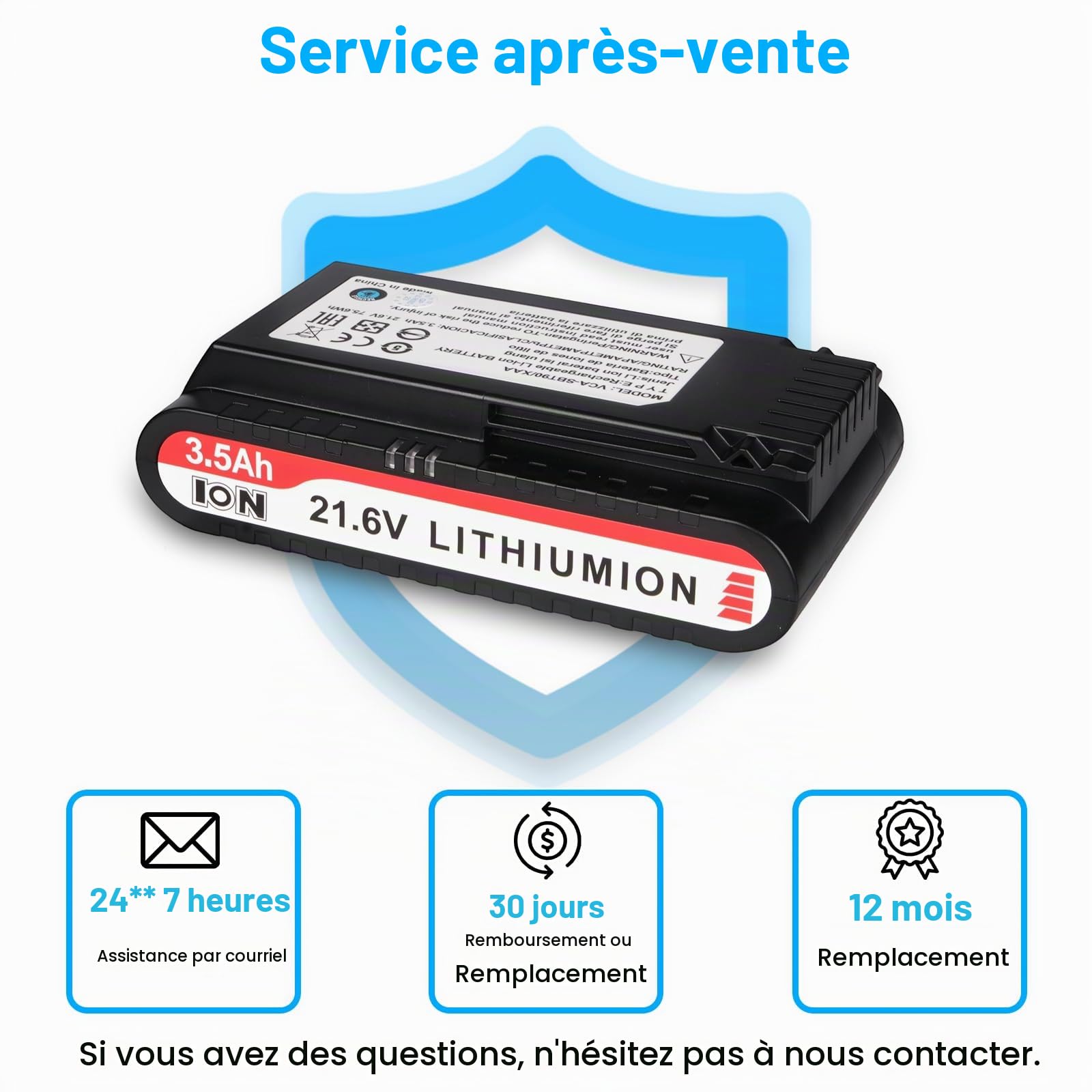 Batterie Compatible avec Samsung Jet 90 90+, Jet 70 75 75+, Jet 60 Series Aspirateurs sans Fil, Remplacement pour VCA-SBTA60, VCA-SBT90, VCA-SBT90/XAA, VCA-SBT90EB, 21,6 V 3500 mAh
