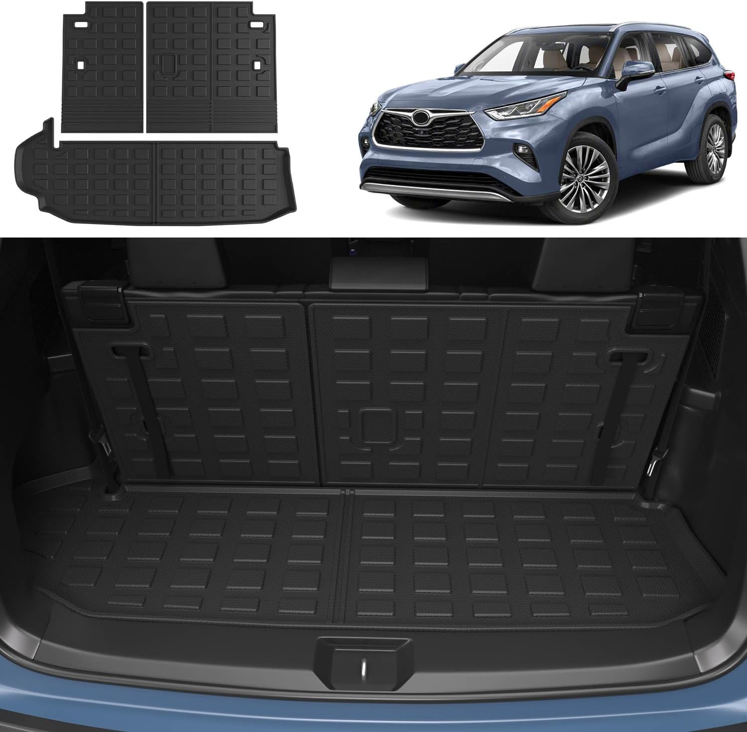 Amazon.com: Xipoo Cargo Mat Compatible with 2020-2024 Toyota Highlander ...