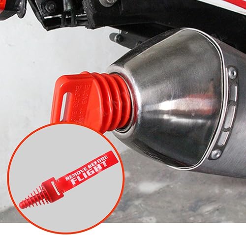 Miniatura 5 de Tapón de lavado de escape silenciador de 0.8 a 2.2 pulgadas, tapón de lavado rojo, tapón de lavado de silenciador de escape de goma para motocicleta