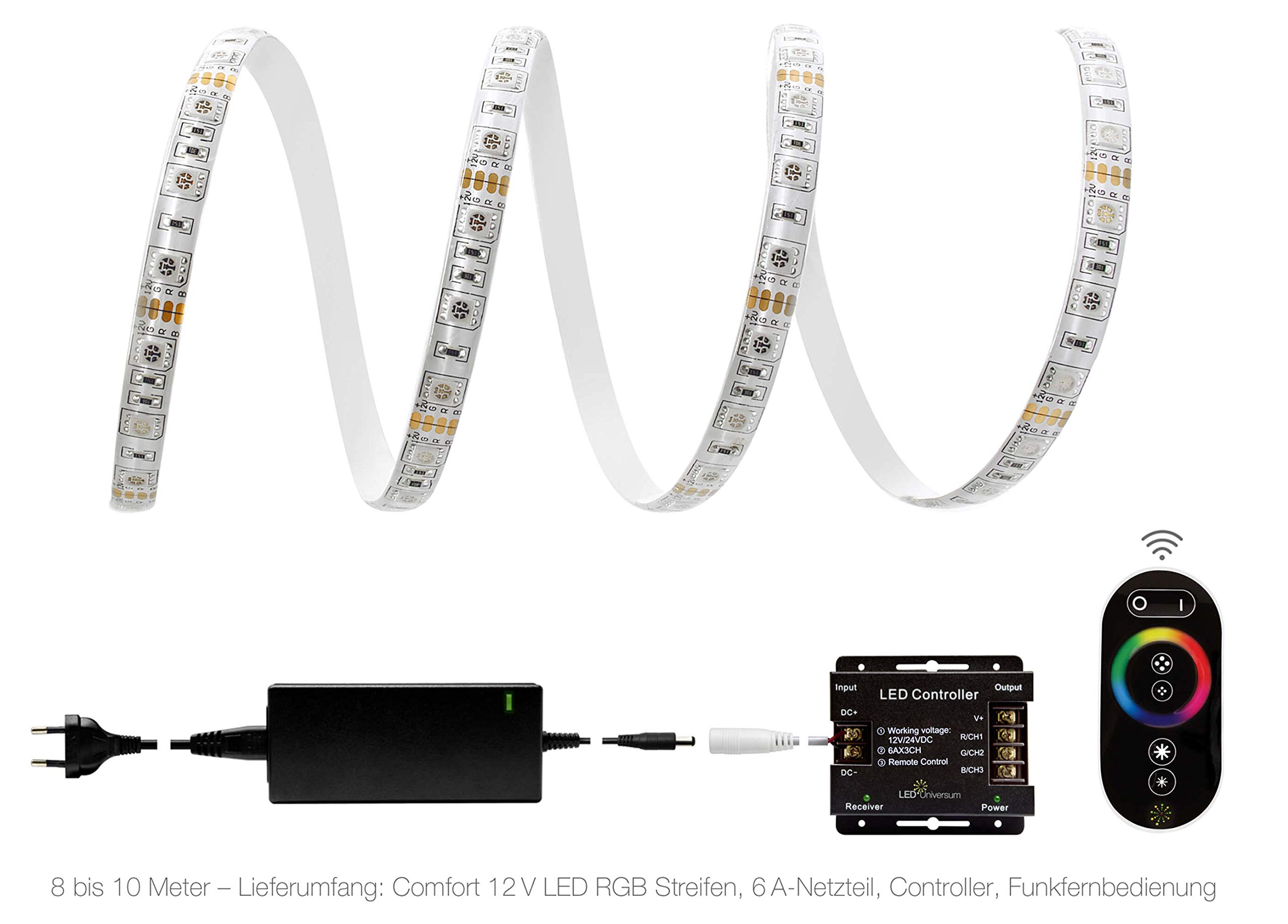 LED Universum RGB LED Streifen 12V 4m 60 LED/m IP65