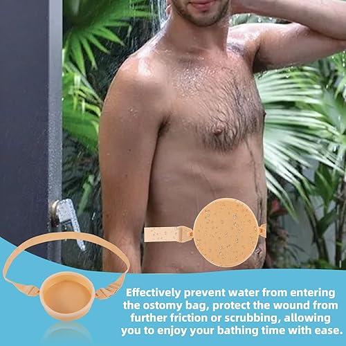 Miniatura 7 de Cubierta de ducha de ostomía, estoma ostomía, impermeable, para ostomía, colostomía, ileostomía, protector de heridas de ducha, suministros de