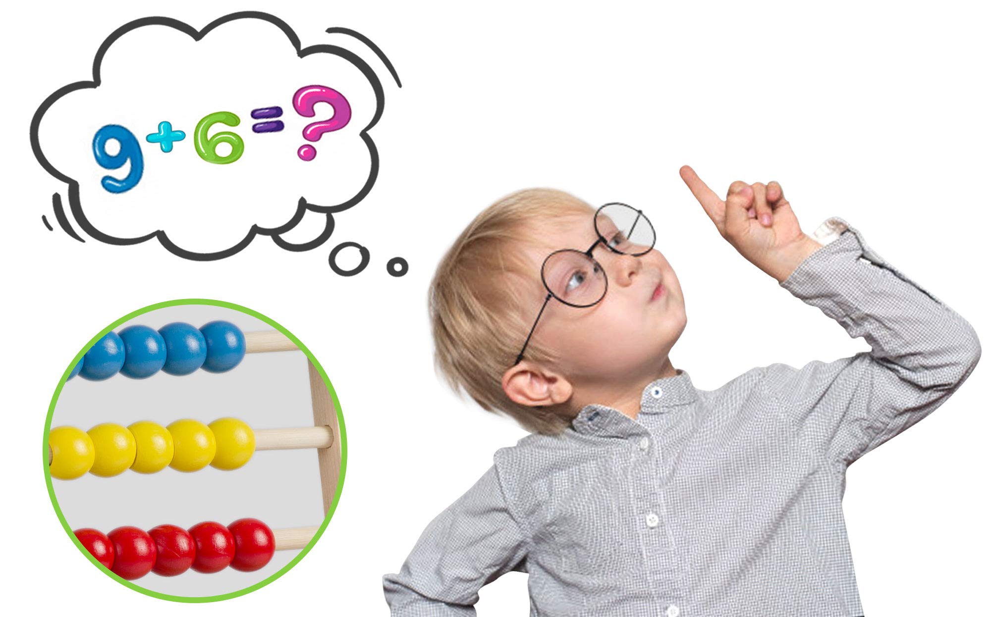 Ricokids Tablica do zabawy dla dzieci, magnetyczna tablica suchościeralna, zegar liczydło i tablica do malowania kredą, tablica dla dzieci, sztaluga z drewna