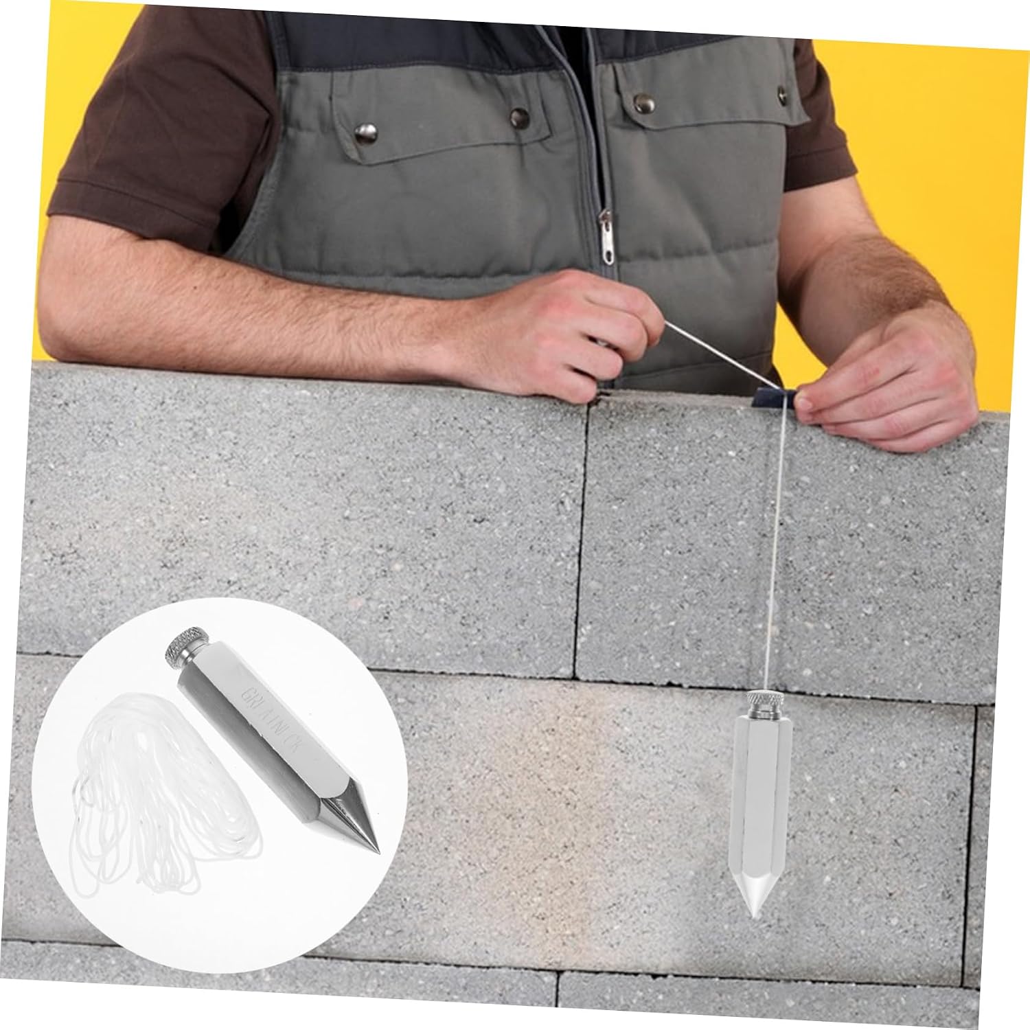 Surveyor Tool Wire Hammer Plumb Bob String Easy Plumb Line Vertical Hammer for Building Measurement
