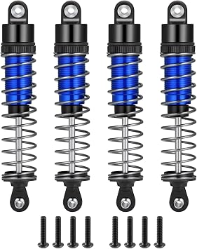 AXspeed Aluminium Shock Kits 4pcs Shock Absorber for 1/10 Axial Scx10 90046 TRX4 Wraith D90 RC Crawler Car Blue,90mm