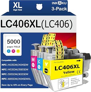LC406XL カラーインクカートリッジ 3個パック Brother LC406 交換用 | INKOKU LC406XL カラーインクカートリッジ 3個パック Brother LC406 交換用