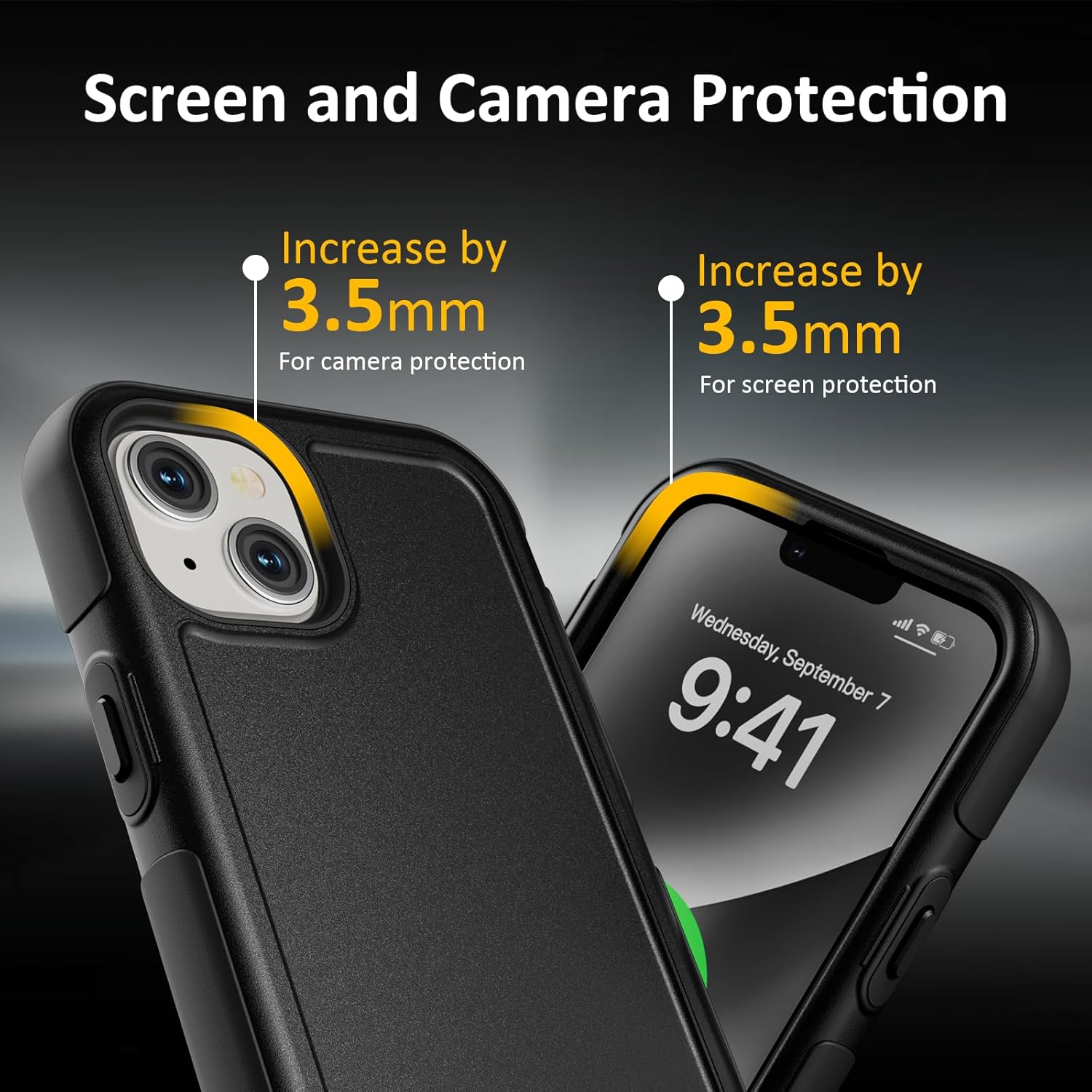 Follaroma for iPhone 14 Plus Case, Compatible with MagSafe, Heavy Duty Shockproof Protective Phone Case, Anti-Drop Protection, Dual Layer Magnetic Phone Cover for iPhone 14 Plus, 6.7", Black