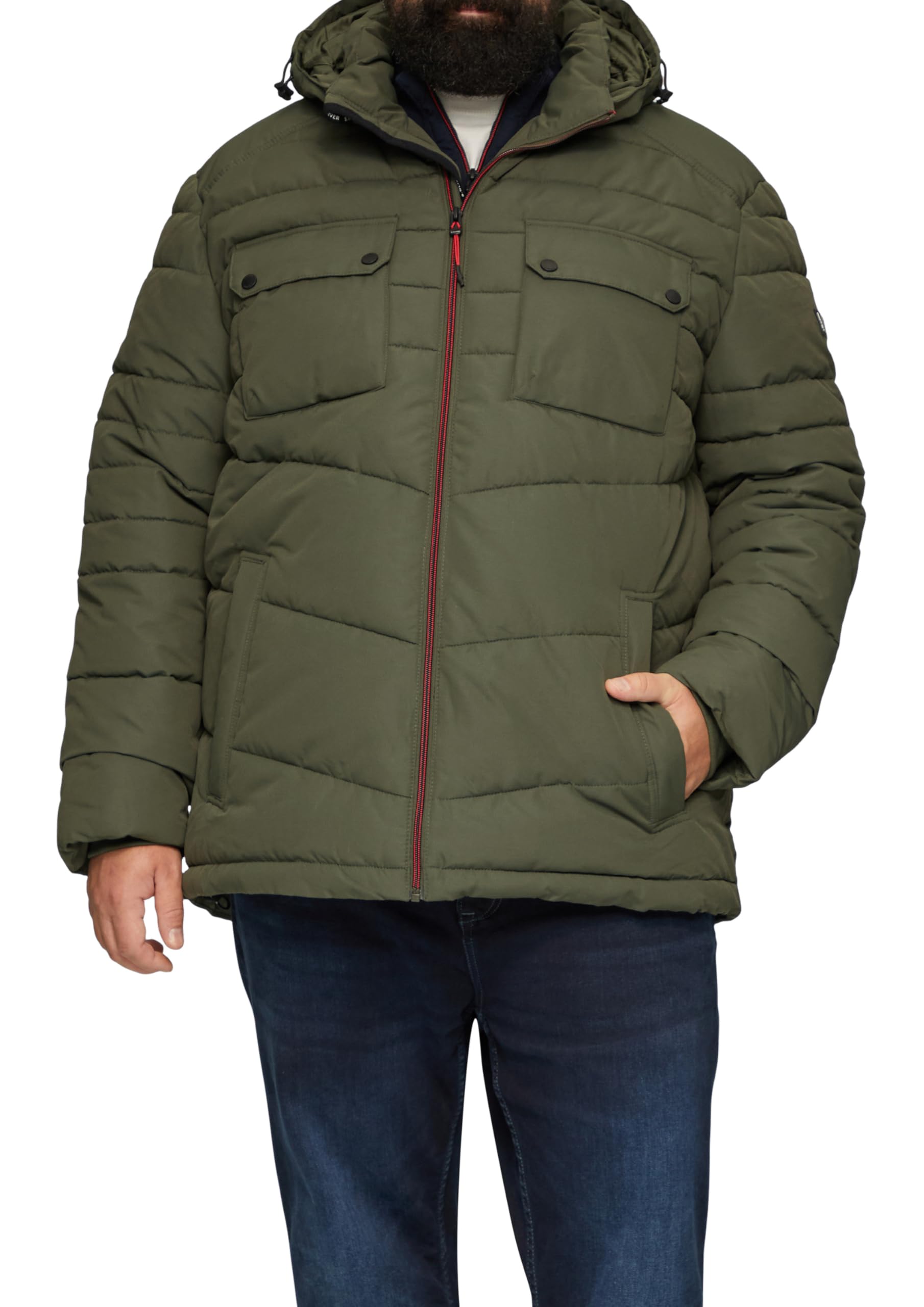 Veste d'extérieur s.Oliver pour homme protégeant du vent avec col montant