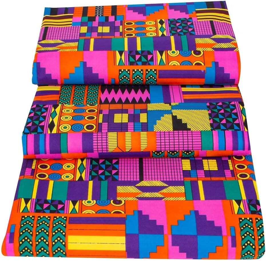 African Fabric 6 Yard Ankara Tribal Print Fabric Dashiki Long Skirts