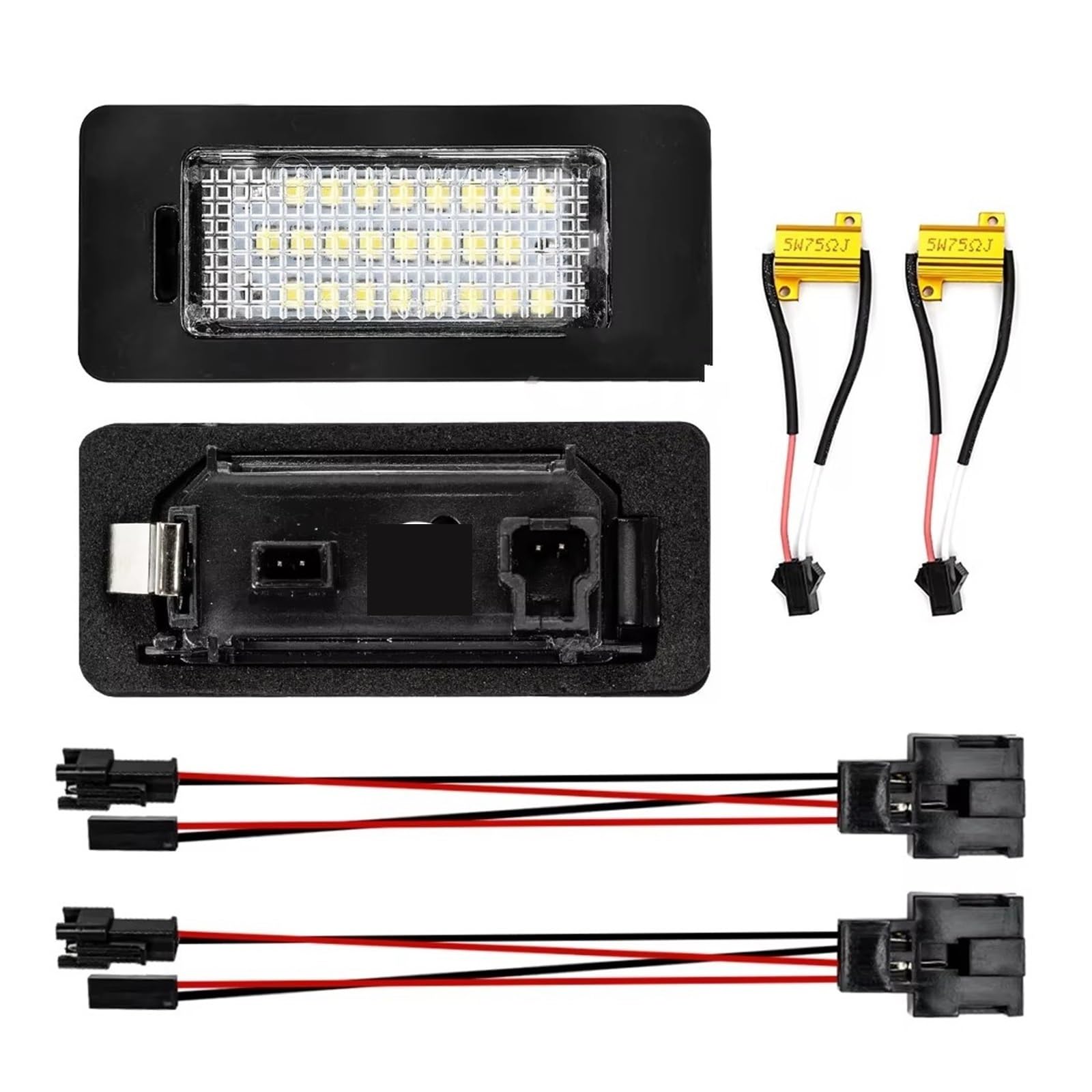 Luz de matrícula Trasera 2PCS Luz de matrícula LED para Skoda para Rapid para Octavia para Superb para B6 para Fabia 2009-2015 Luces de matrícula