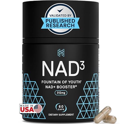 HPN NAD3 Clinical NAD+ Booster, Cellular Health & Natural Energy - NAD Supplement for Healthy Aging, Metabolic Support, NRF2 & Longevity, Nicotinamide Riboside & NMN Alternative, 60ct, 30-Day Supply