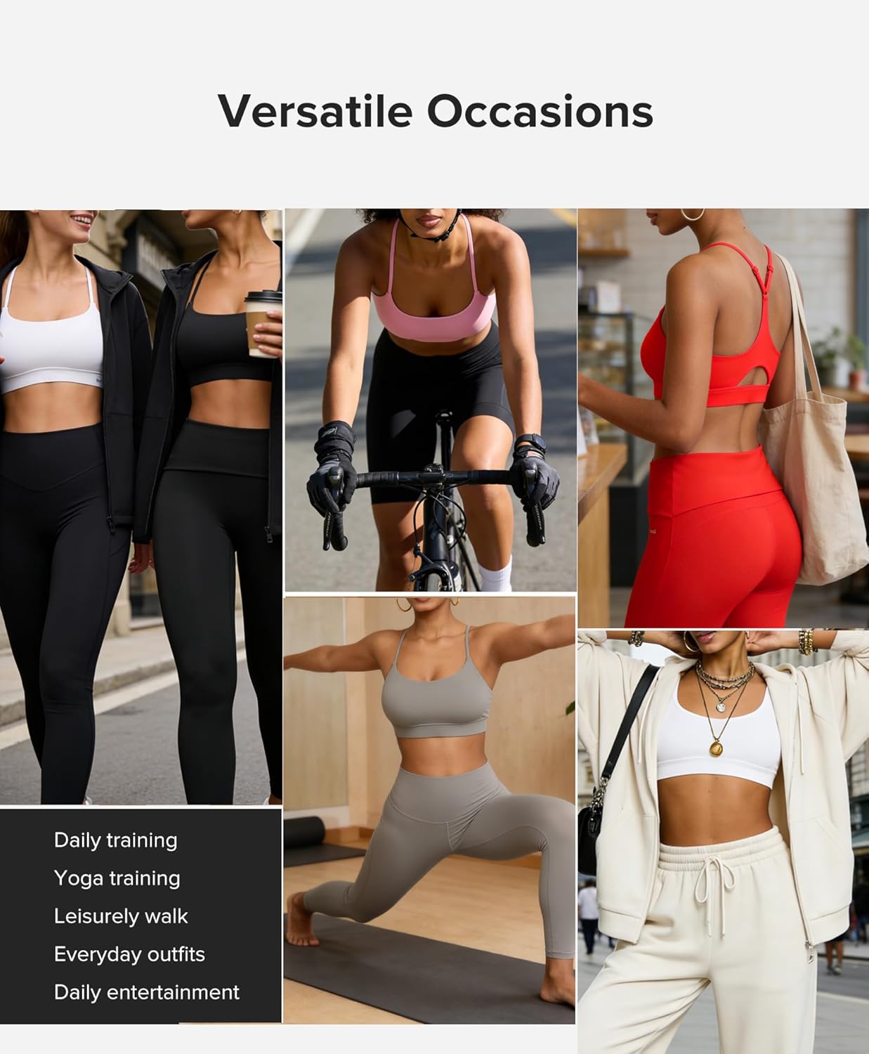 BRXL Sports Bras for Women Y Back Padded Sports Bras Adjustable Straps Low Impact Sports Bra with Sewn in Pads