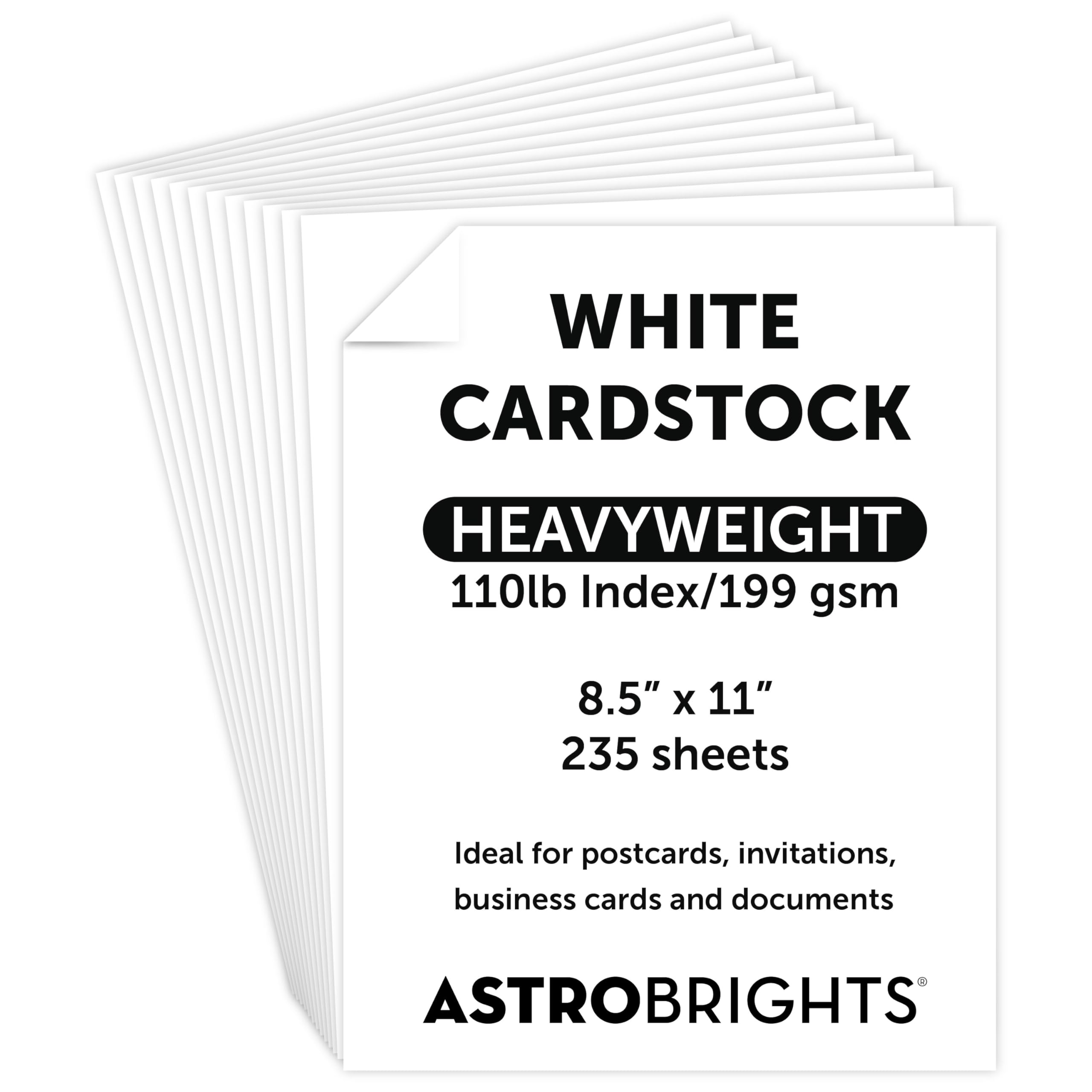 Amazon.com: Premium Astrobrights White Cardstock, 8.5