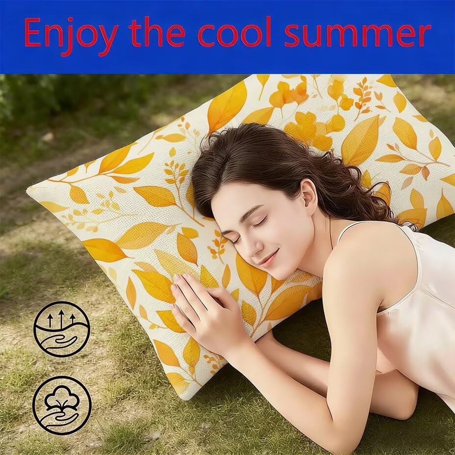 Housse de coussin de jardin 80x100 cm imperméable et lavable jaune