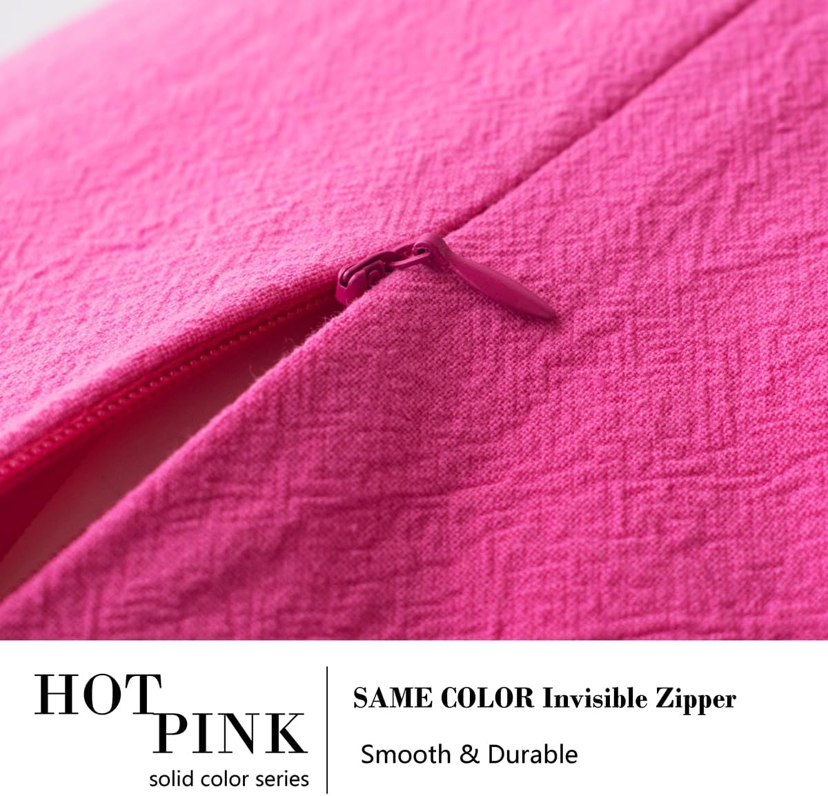 HOPLEE Boho Pillow Covers Hot Pink Pillow Covers 20x20 Soft Square Cushion Cases Decorative Pink Throw Pillows Set of 2 for Sofa Bedroom Car 20 x 20 Inch Hot Pink