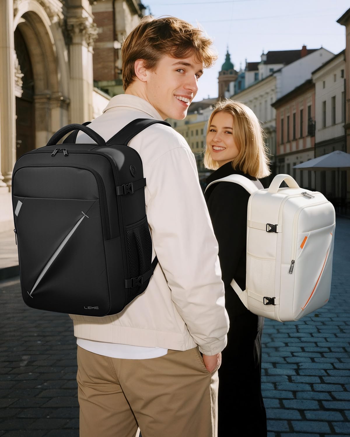 Zaino Ryanair 40x30x20 Bagaglio a Mano, Zaino da Viaggio Aereo Espandibile 24-30L Borsa da Cabina, Zaino Porta Laptop Uomo Donna, Idrorepellente per Business Lavoro Viaggio, Nero