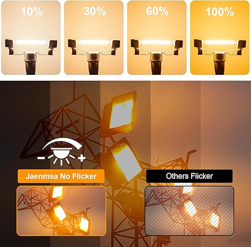 Miniatura 8 de Bombillas R7S, paquete de 10 bombillas halógenas R7S T3 de 4.646 in, 200 W, 120 V, bombilla halógena tipo J con larga vida útil, bombillas de doble