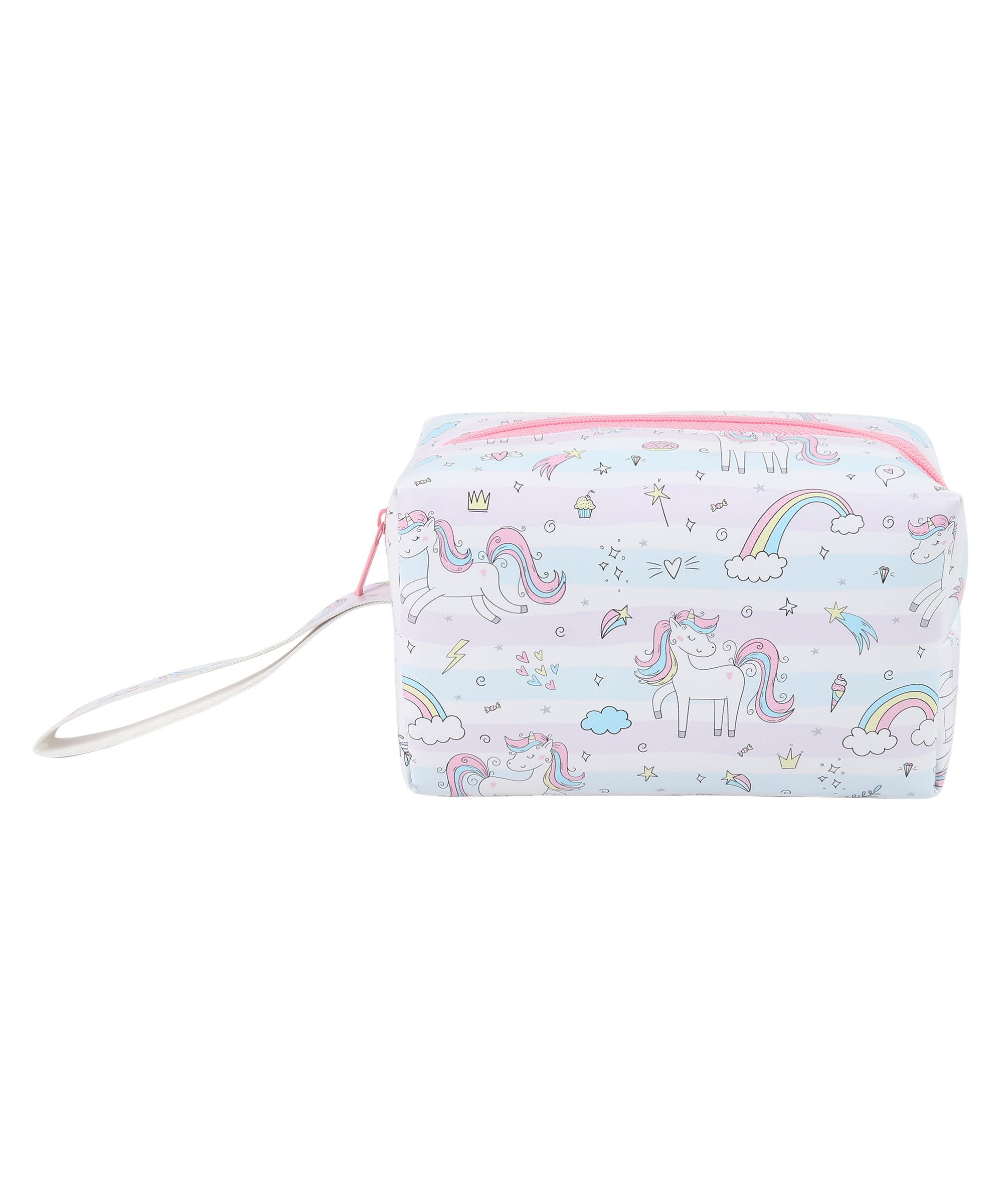 Jiada Unicorn Pouch for Travel Makeup Pouch for Girls, Makeup Organizer Bag, Small Travel Toiletry Bag for Travel Accessories Pink 15 X 9 X 8 cm