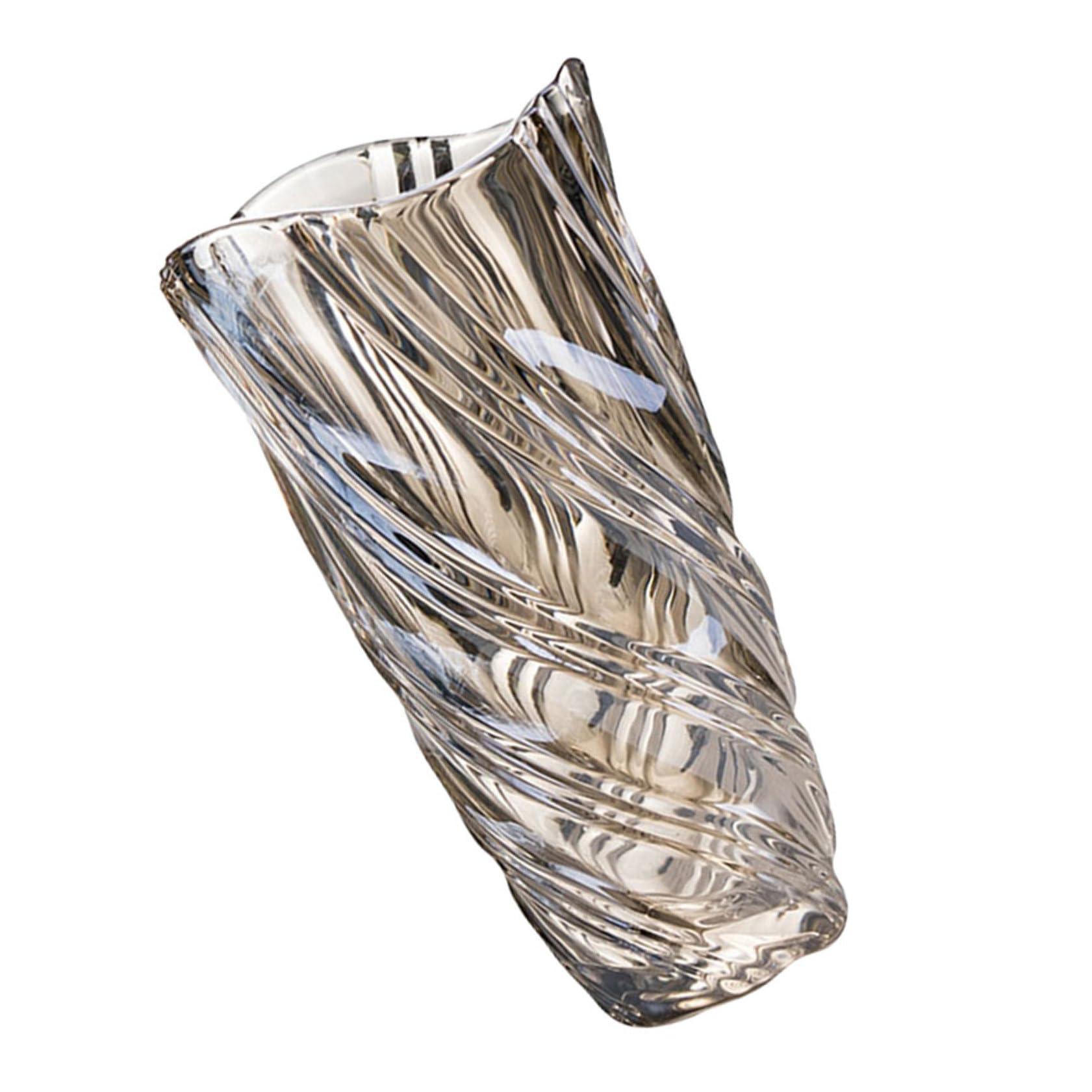 Vase en verre marron ERINGOGO de style luxueux et design moderne pour sublimer la maison