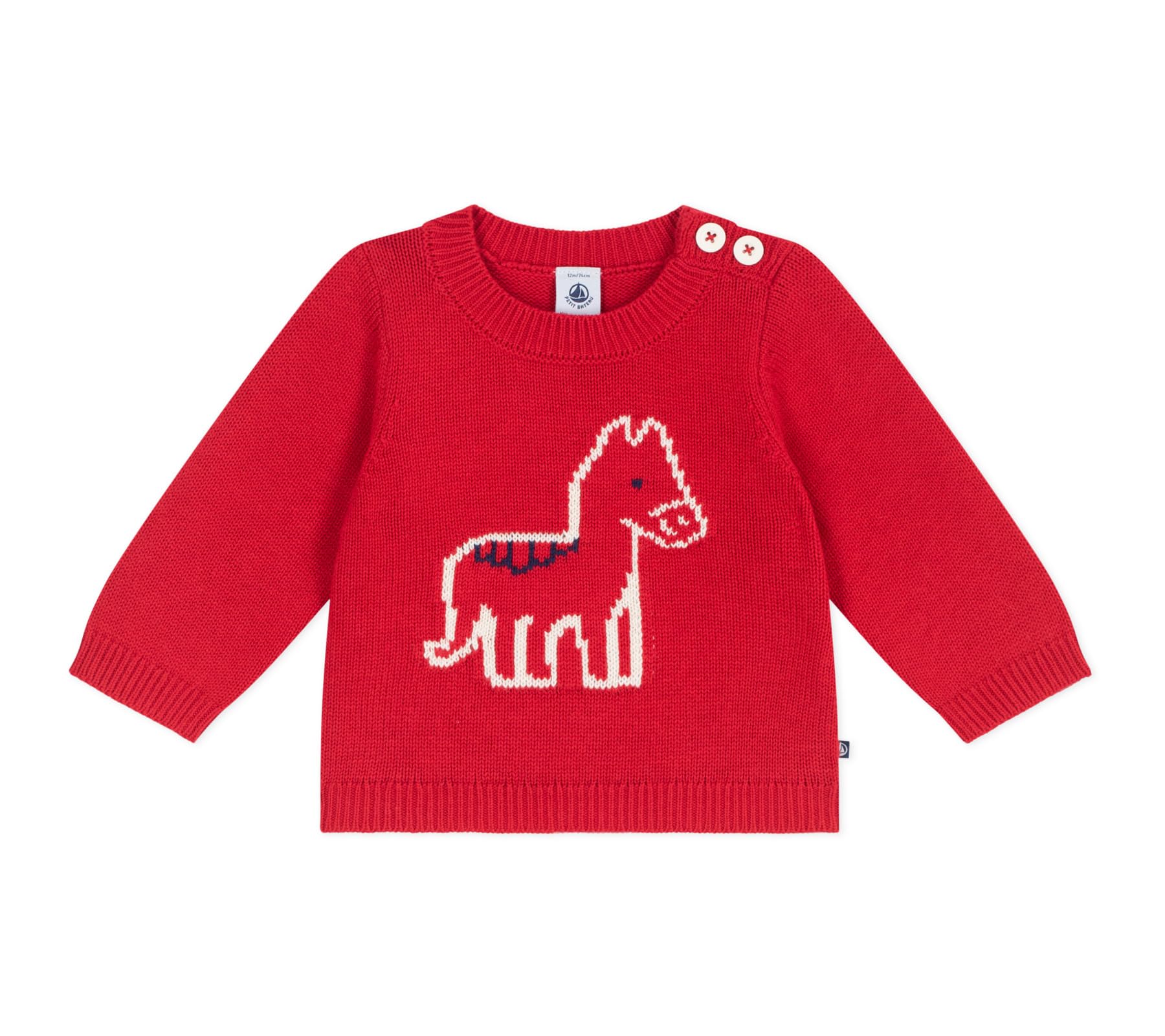 Petit Bateau Pull Bébé En Tricot Laine Et Coton À Motif Cheval A0ebf01 Ropa DÍA Bebé-Niños (Pack de 1)