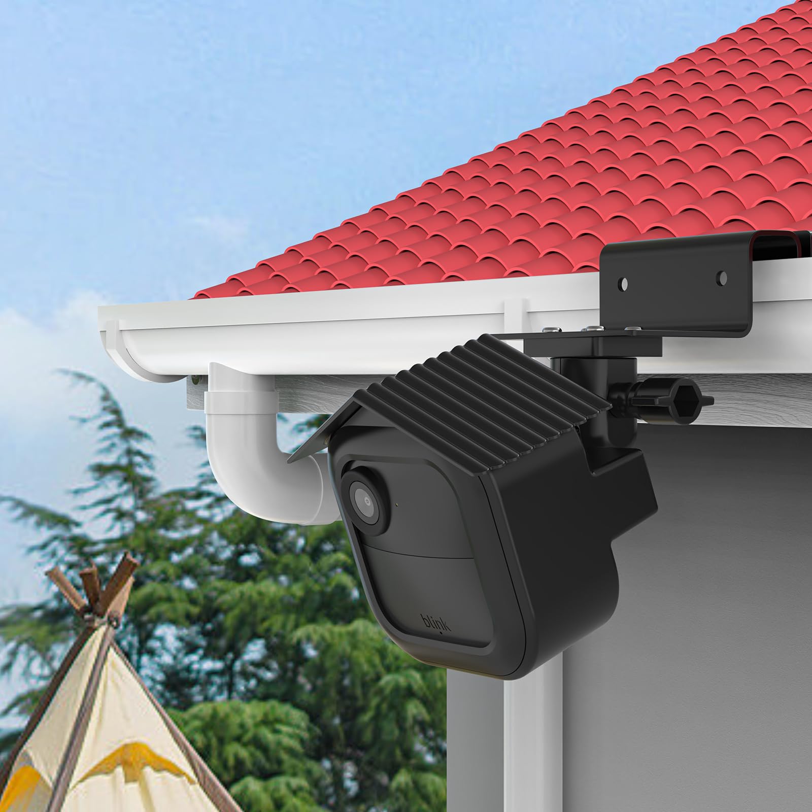 Mount for Blink Camera Outdoor 4th, Adjustable Weatherproof Gutter Mount with Protective Case for Blink Outdoor 4 Gen - Image 2