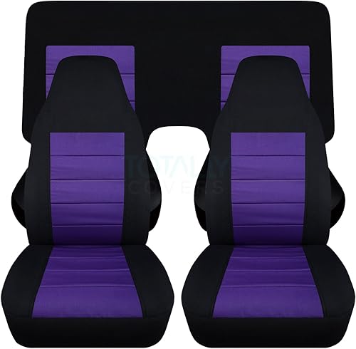 Miniatura 17 de Totally Covers Compatible con cubiertas de asiento para Chevy Camaro 1982-1992: Negro - Juego completo (23 colores) Cupé/Convertible Banco Negro
