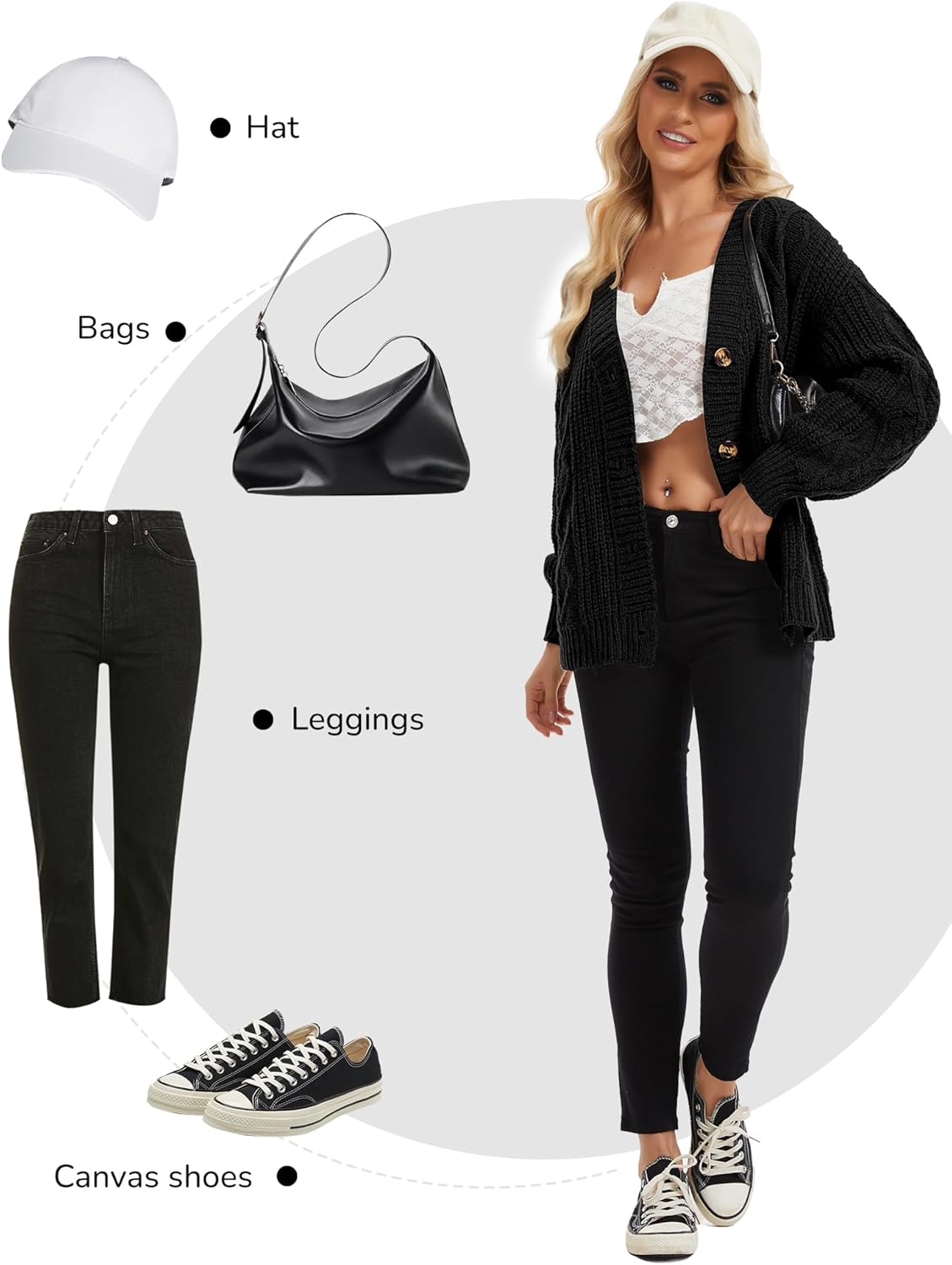 Women Oversized Cardigans Sweater 2025 Long Sleeve Cable Knit Sweater Fall Winter Open Front Button Casual Outwear - Image 5