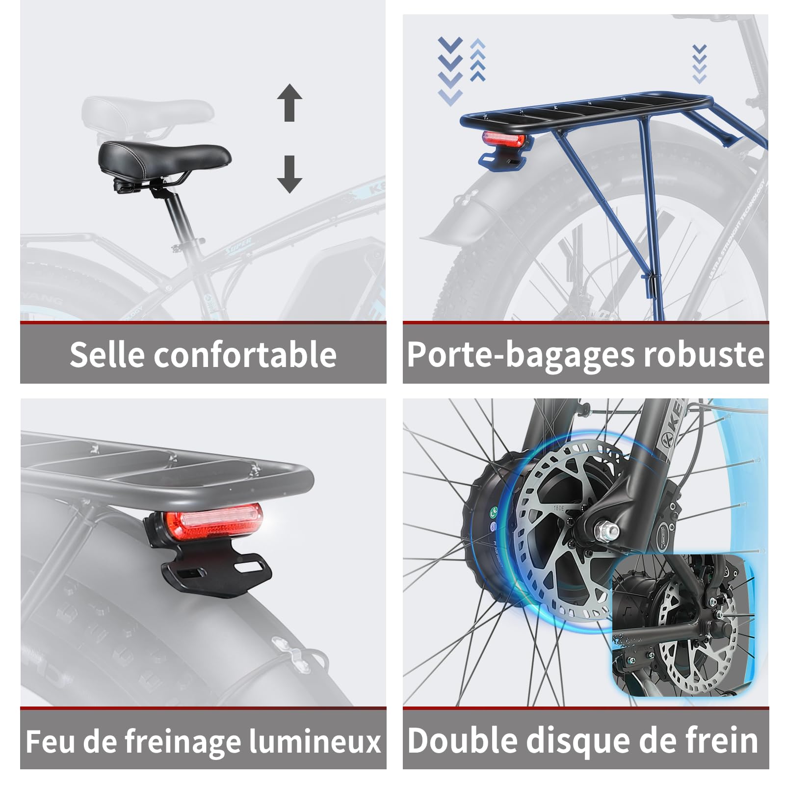 vélo électriques Homme Femme, Batterie 48V 23 Ah autonomie jusqu'à 40-90 km VTT Electrique, 21 Vitesses Freins à Disque Hydrauliques, 26x4.0 pour Montagne et trajets Quotidiens