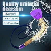 Vista 3 de GOTOTOP Paño de limpieza de saxofón, kit de cuidado de limpieza de saxofón y clarinete, morado, material de terciopelo, sin arañazos, limpiador