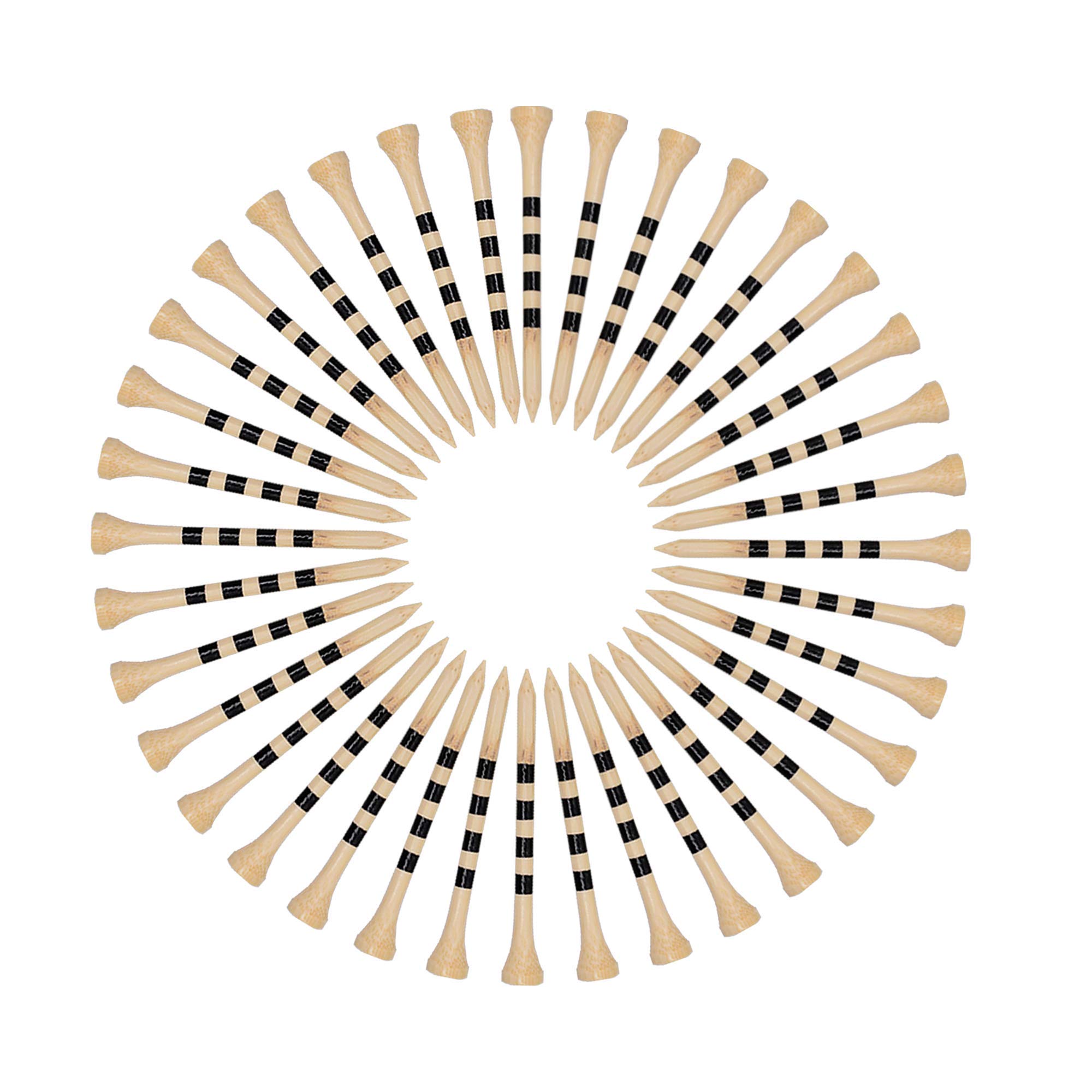 SAPLIZEProfessional Bamboo Golf Tees, Pack of 150 (2-3/4", 3-1/4"Available) - More Durable & Stable Golf Tees, Natural/White Color Available