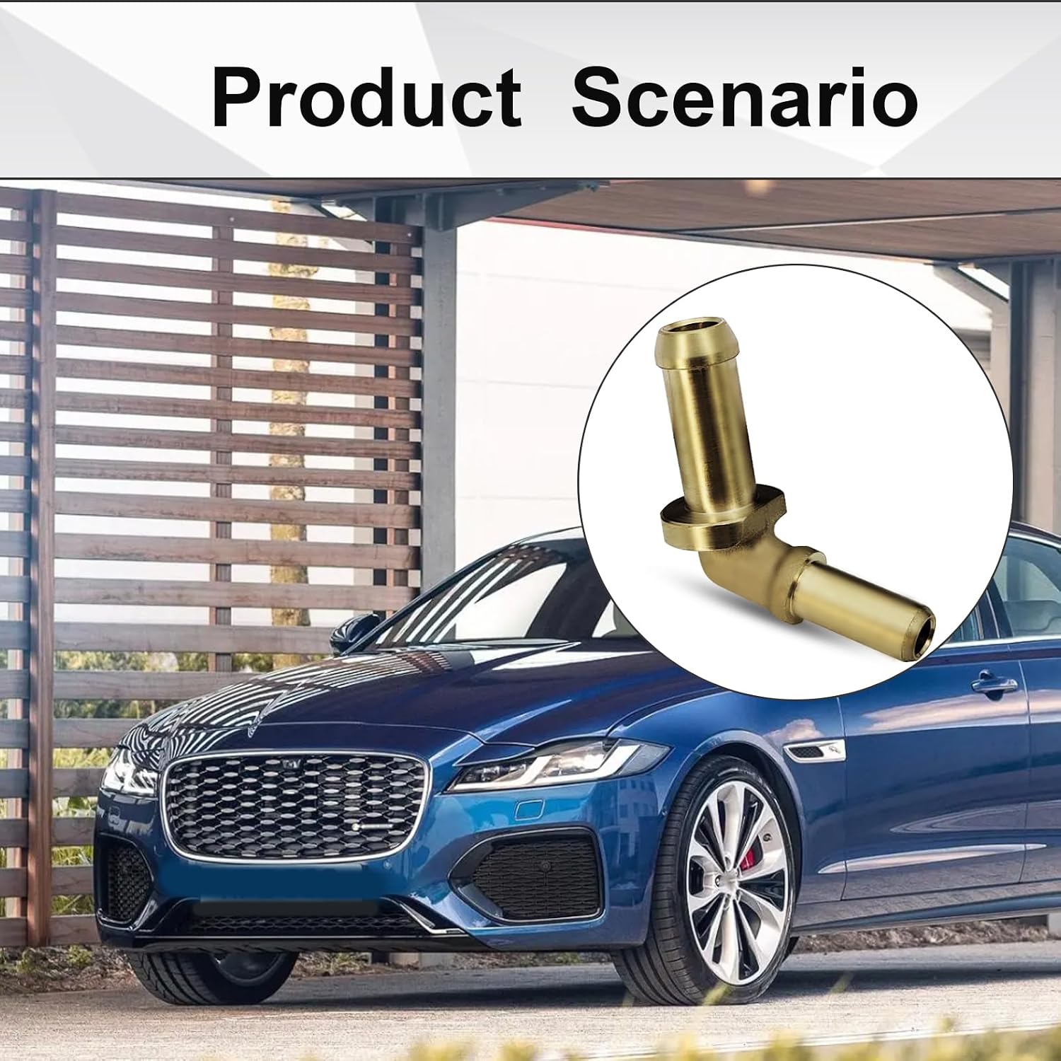 Car Thermostat Water Outlet Hose Connector Kit, Suitable for Rover Range Rover/Sport Discovery 4/Jaguar, Replaces LR049990 LR048474 C2Z28258