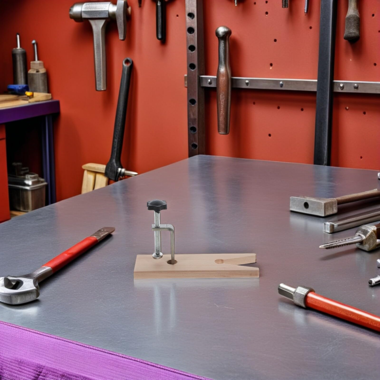 Serrage-joint D'établi en Bois Dur, Mini Pince de Table Portable pour Bijoutier, 2 Jeux avec Mécanisme de Dégagement Rapide, Étau à Bois Multifonction pour Travail de