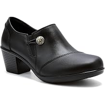 UZB Womens Dress Shoes Block Heel Loafers Pumps