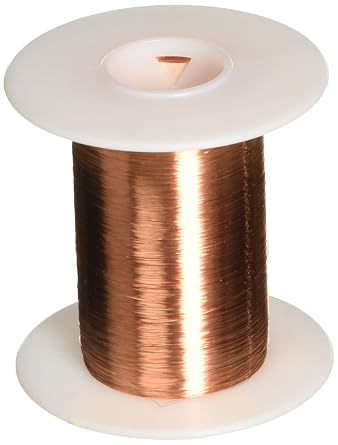 Magnet Wire, Enameled Copper Wire, 40 AWG, 4 oz, 8304 Length, 0.0034" Diameter, Natural