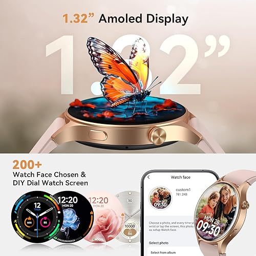 Miniatura 4 de Smart Watch for Women, AnswerMake Call, 1.32'' AMOLED Ultra-Clear Screen Fitness Tracker with Heart RateSleepSpO2 Monitor, Smartwatch for