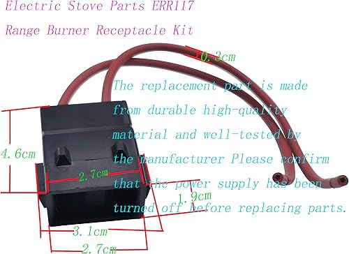 Miniatura 3 de Piezas de estufa eléctrica ERR117 Kit de receptáculo de quemador para Whirlpool Kenmore Electric Stove Range Burner reemplaza 74-06-132 74-06-190