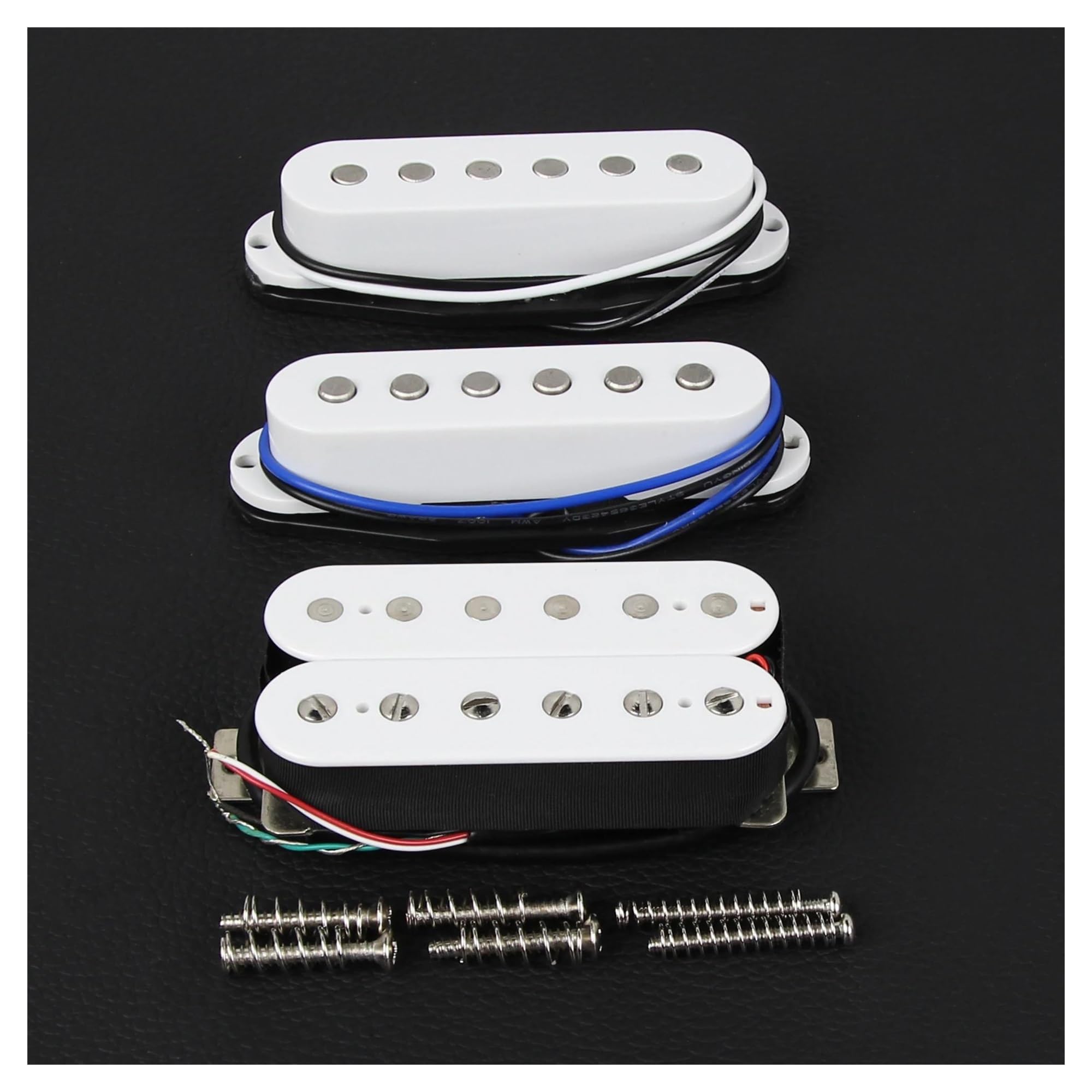 3 Teiliges SSH Gitarren Elektro Tonabnehmer Set Alnico 5 Single/Hybrid Weiß 5K14K