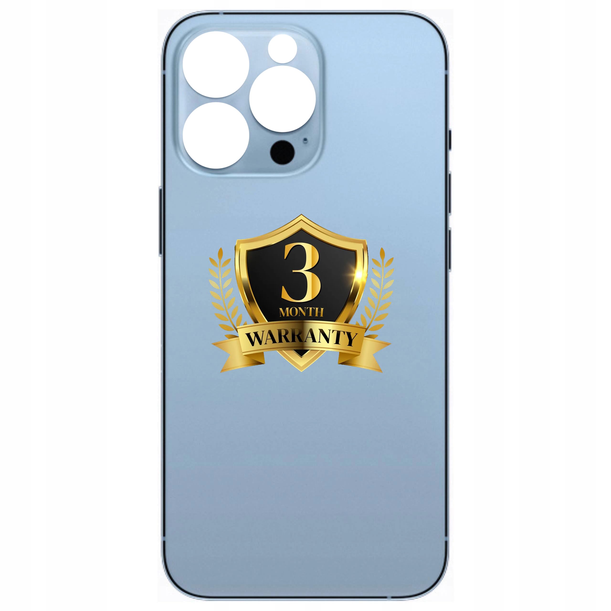 GIFFEN® 100% OG Replacement Back Panel Back Glass Compatible with Apple iPhone 13 Pro Max (Sierra Blue) | with Logo & 3 Months Warranty