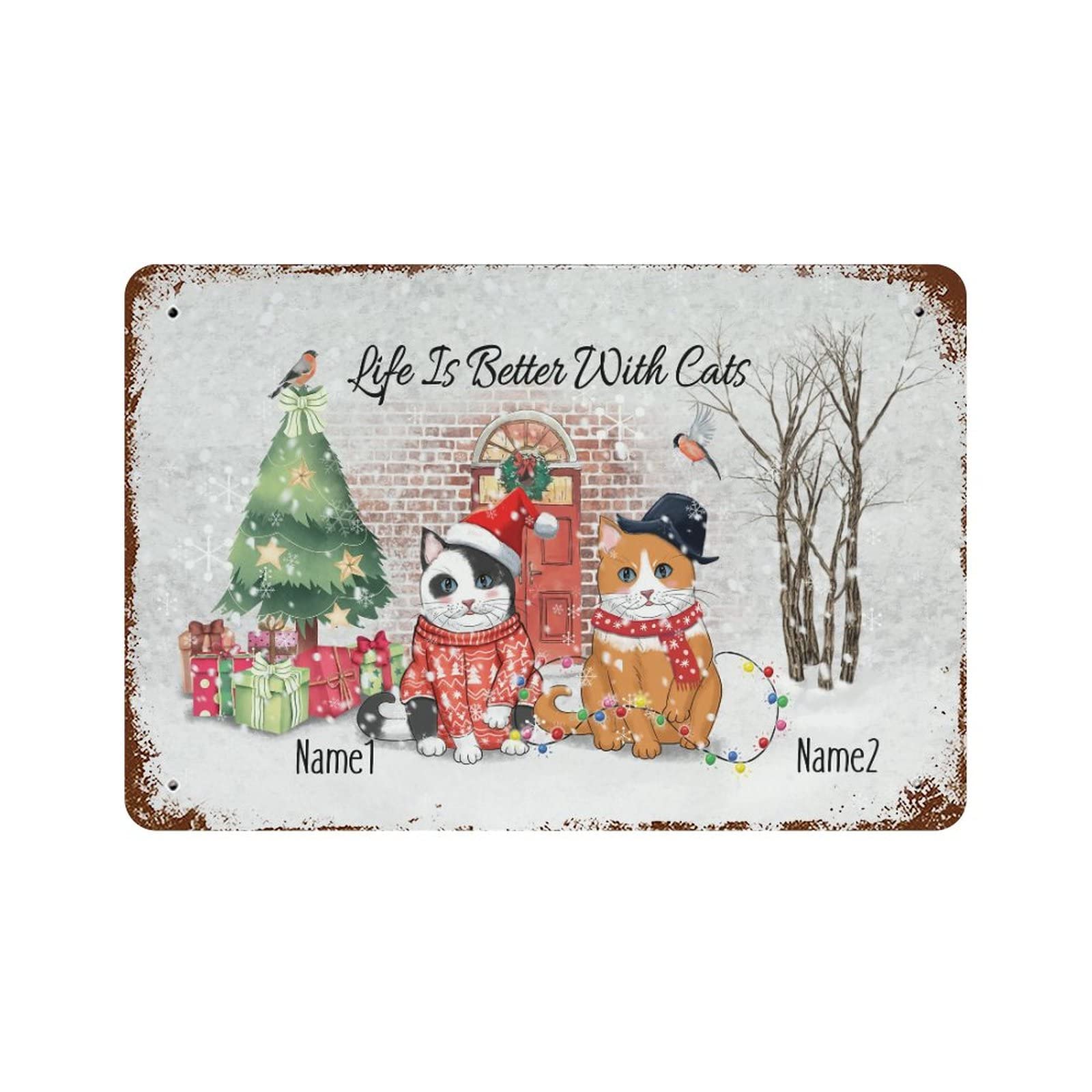 Décoration murale rétro de Noël et panneau de jardin haut de gamme pour maison