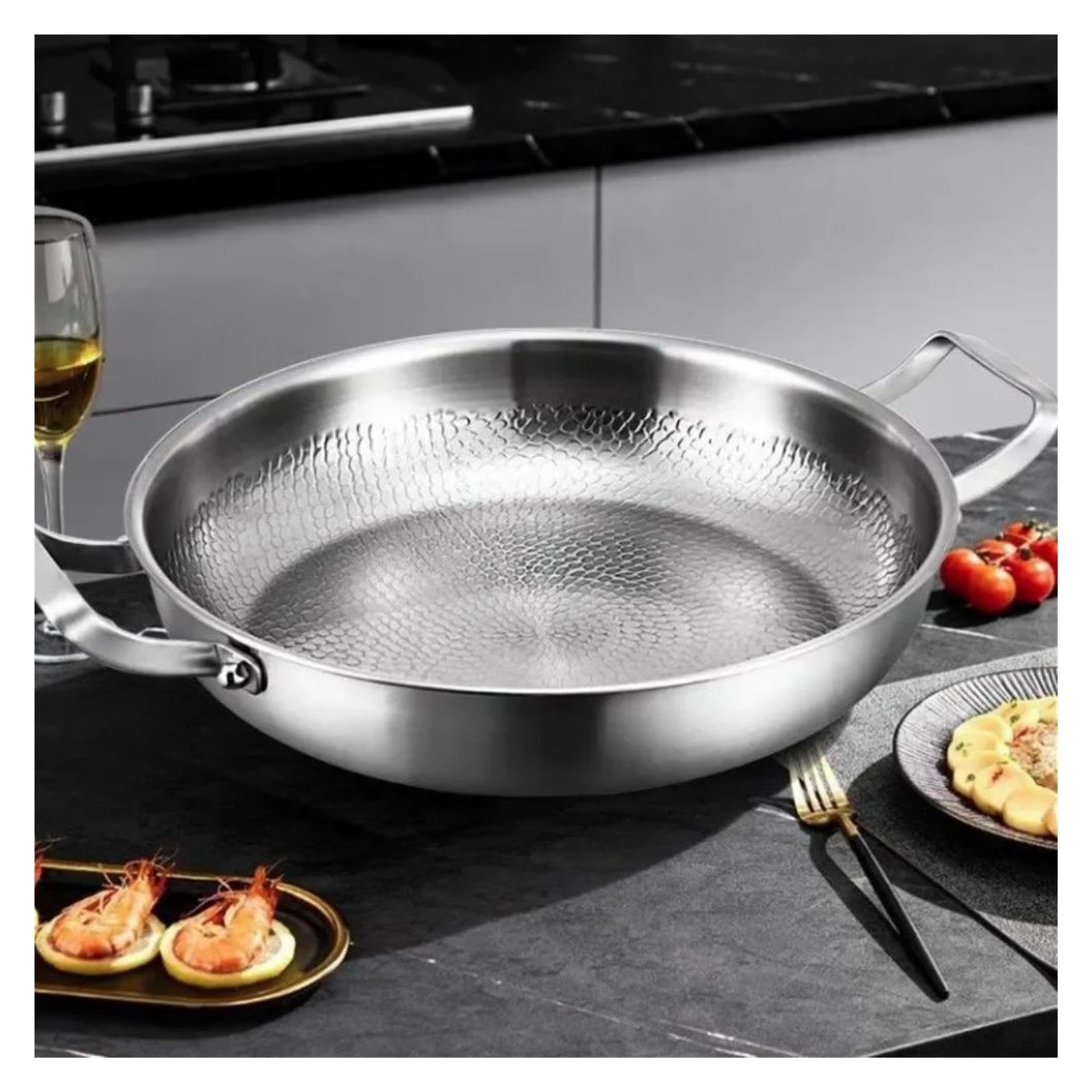 Fondo con asas dobles for cocinar como chef